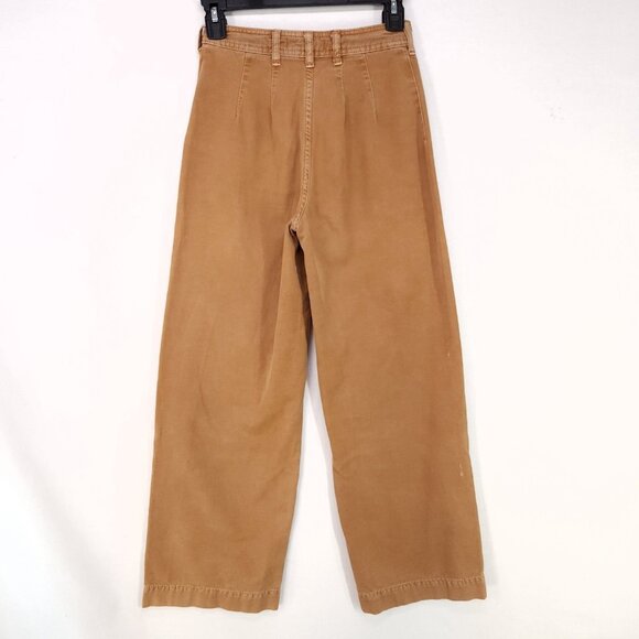 Free People Jeans Wide Leg Womens Size 24 Denim  High Rise Brown - Picture 2 of 16